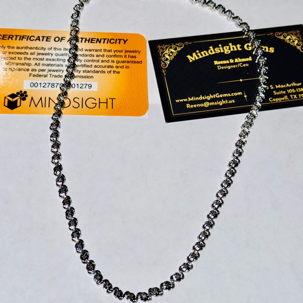 Real Diamond Necklace for women, Gift for her, Natural earth mined diamonds 1ctw - Picture 4 of 9